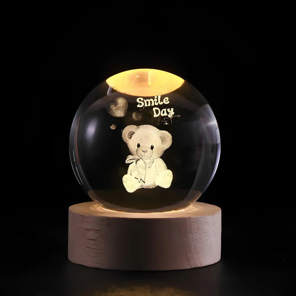 Boule de cristal lumineuse